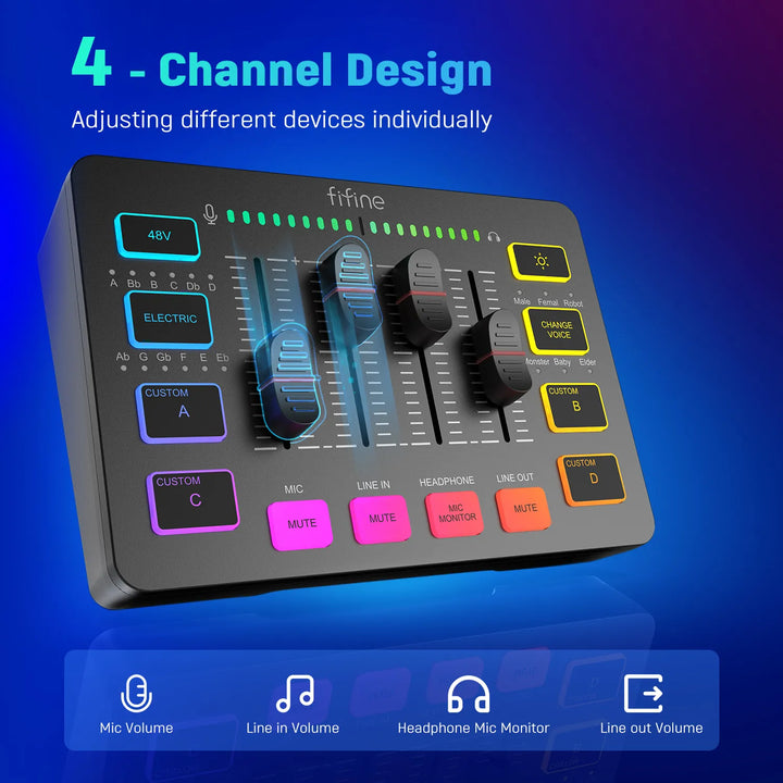 4-Channel RGB Audio Mixer