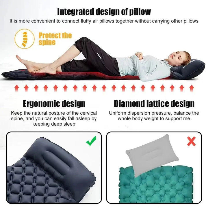 Inflatable Mattress with Pillows