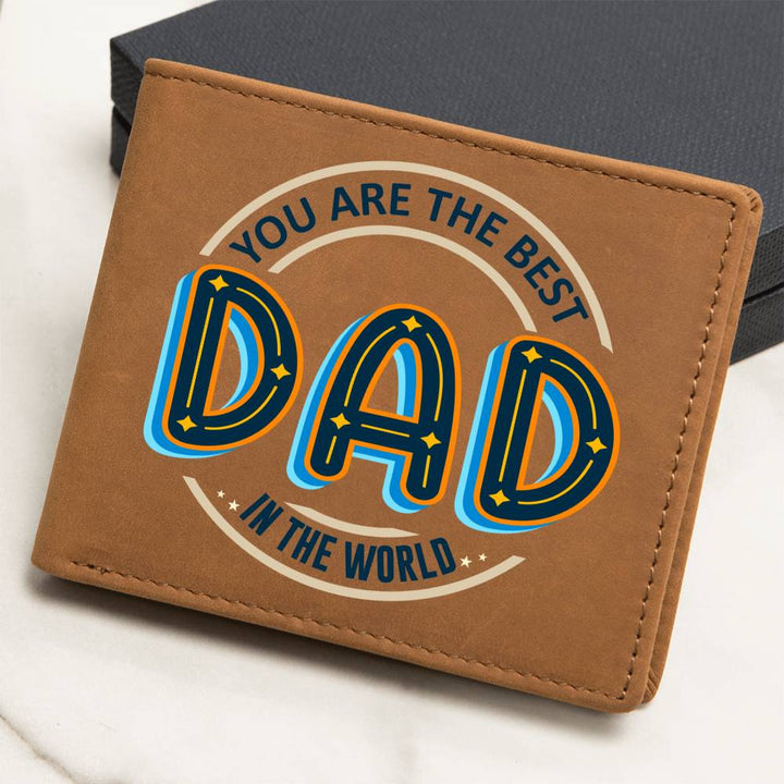 Leather Wallet - Dad The Best In The World