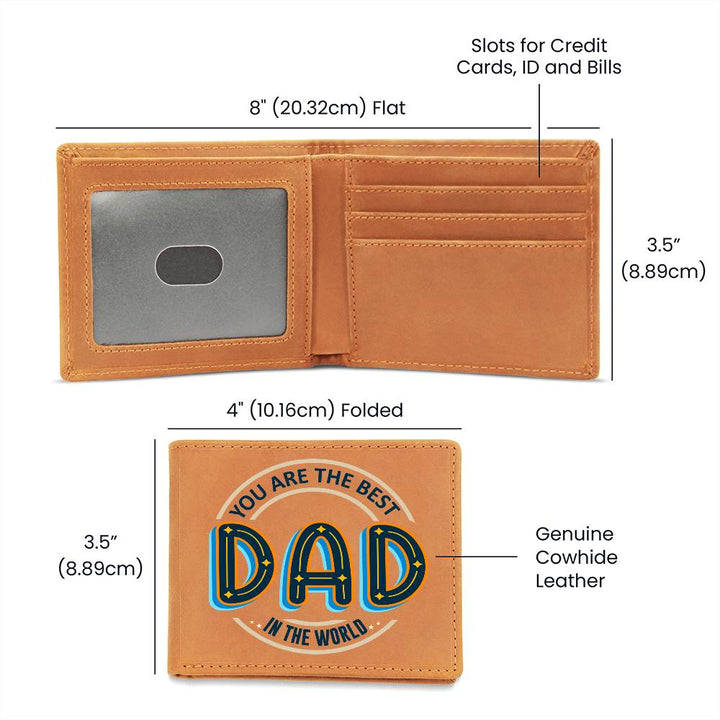 Leather Wallet - Dad The Best In The World