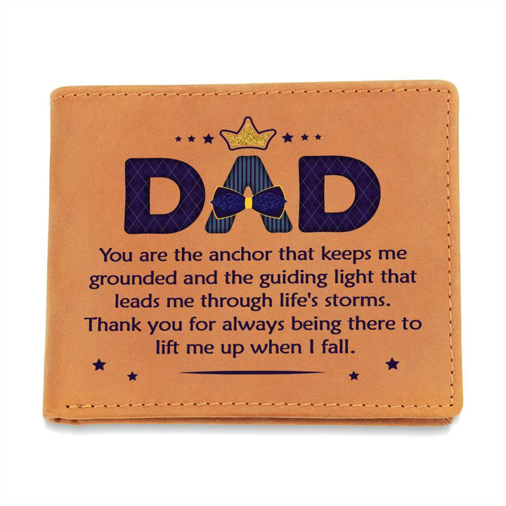 Leather Wallet - Dad You Are The Anchor